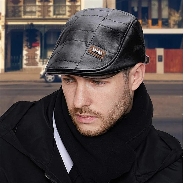 2025 High Quality Trendy Leather Beret