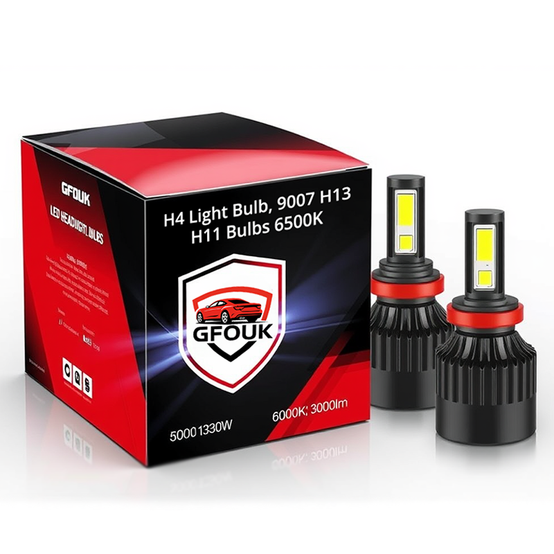 GFOUK® H4 Light Bulb, 9007 H13 H11 Bulbs 6500K (1 Pair)