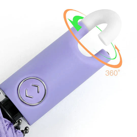 Three-Fold Self Opening And Retracting Umbrella With Buckle