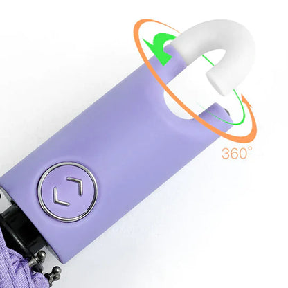 Three-Fold Self Opening And Retracting Umbrella With Buckle
