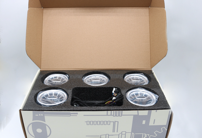 GFOUK® Turbine Air Vent,Interior Ambient Light 64 Color for Mercedes Benz C Class W205 (7PCS)