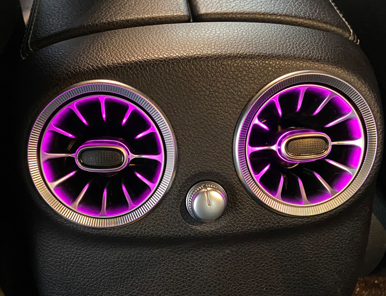 GFOUK® Turbine Air Vent,Interior Ambient Light 64 Color for Mercedes Benz C Class W205 (7PCS)