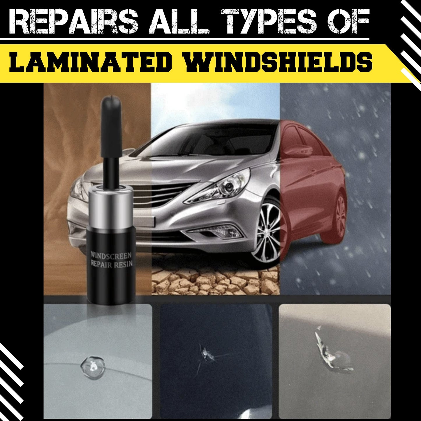 Furzero™ Automotive Glass Nano Total Repair Fluid Kit