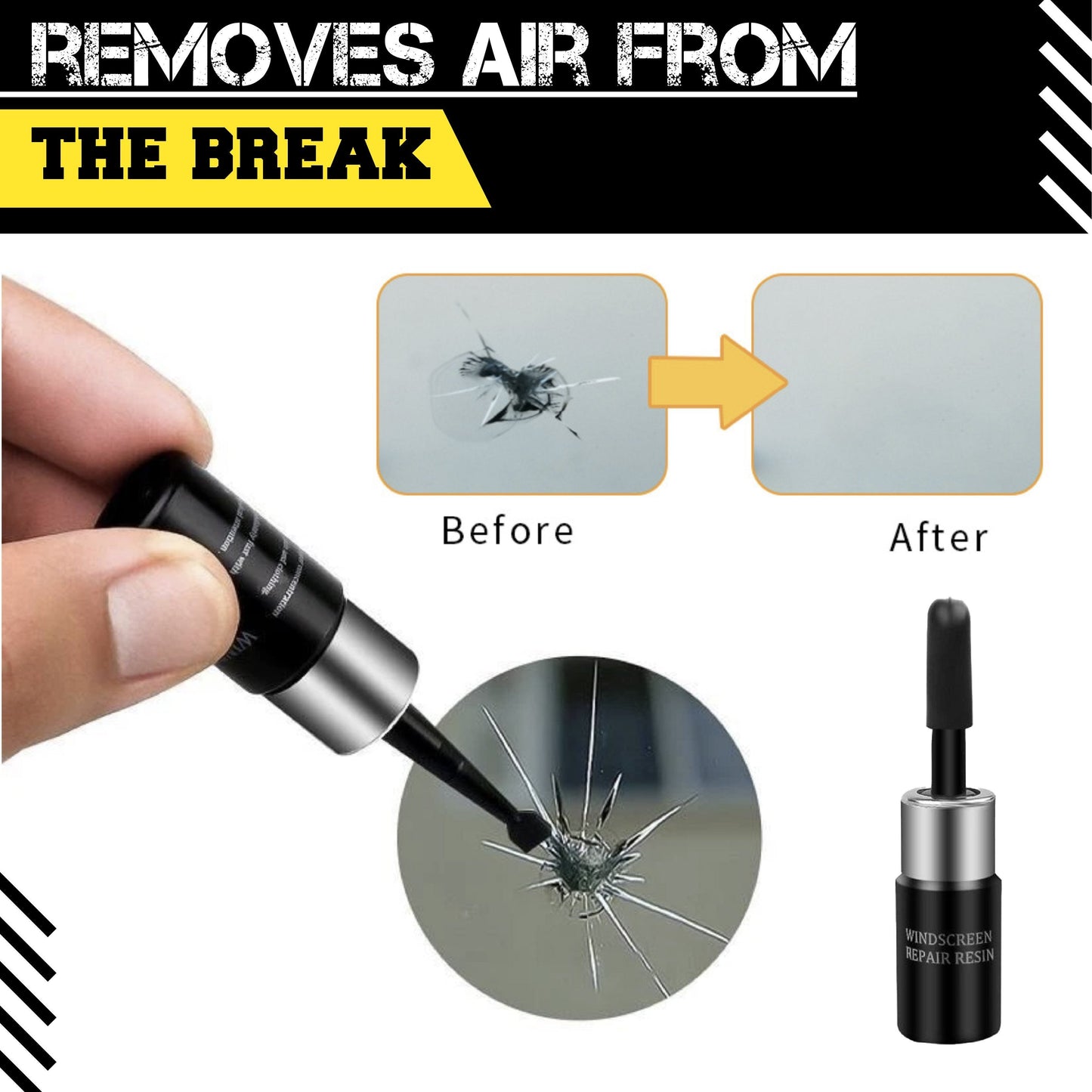 Furzero™ Automotive Glass Nano Total Repair Fluid Kit